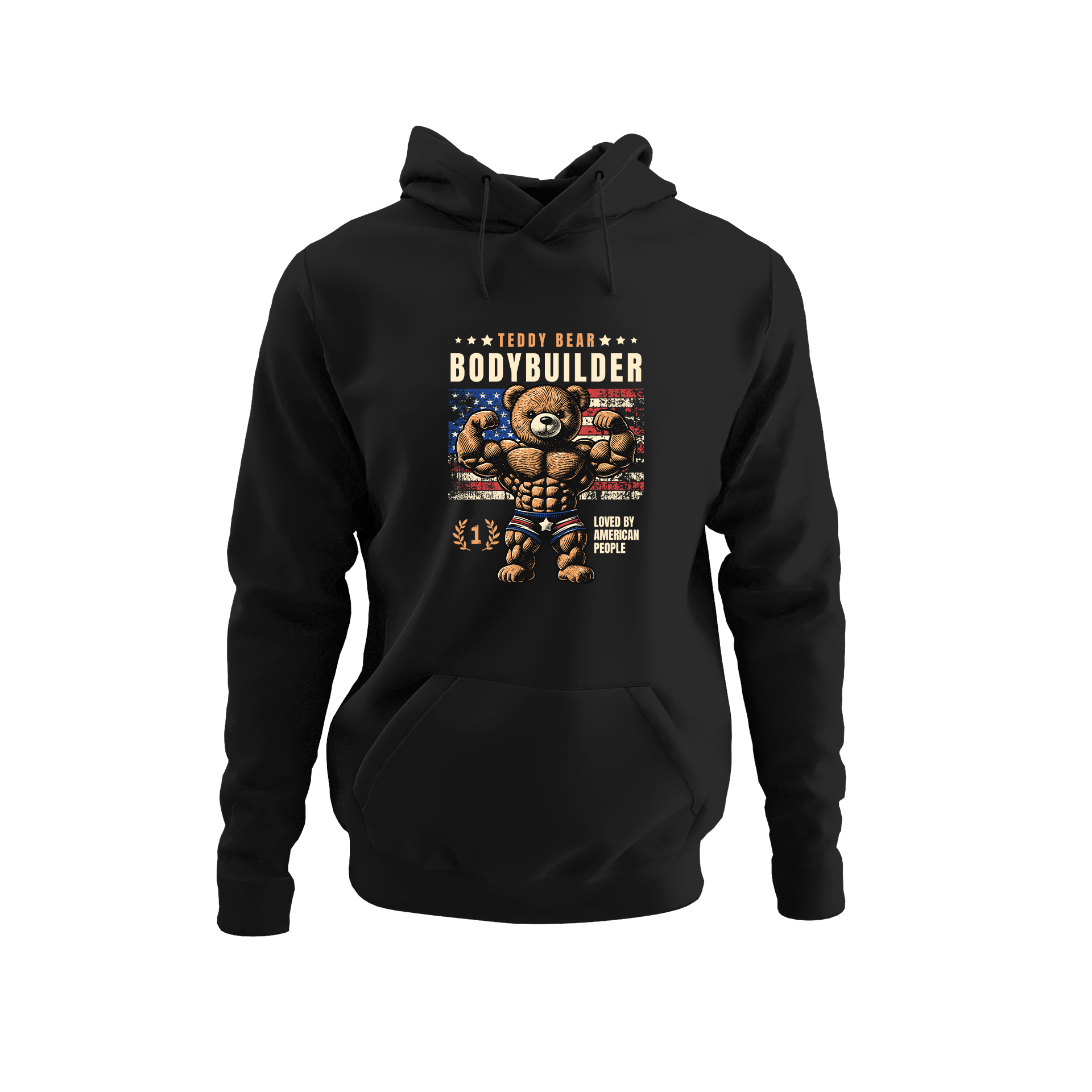 Alfaq teddy bear bodybuilder Hoodie